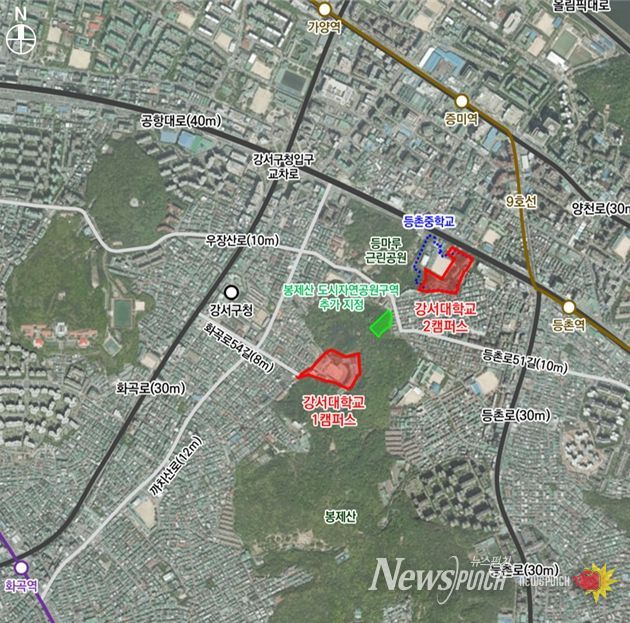 강서대학교 위치도