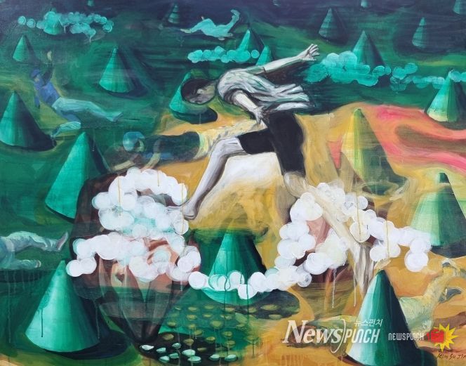 김수진 작가 유연한 경계50호캔버스에아크릴