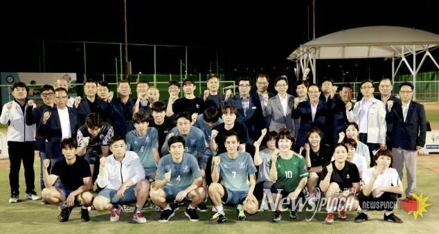 제77회 충청남도민체육대회 종목별 강화훈련장 격려 사진