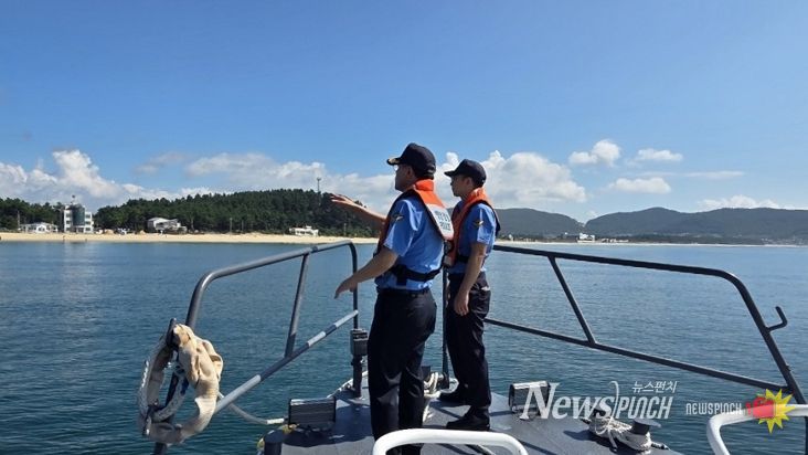완도해경서장, 주말 맞아 폐장 해수욕장· 낚시어선 현장 점검
