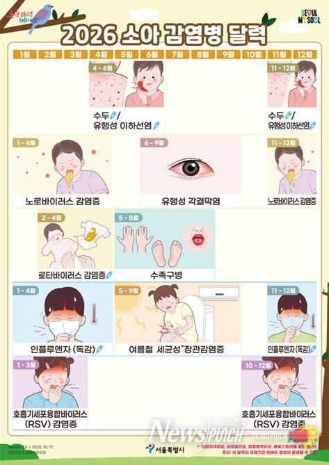 소아 감염병 달력(전면)