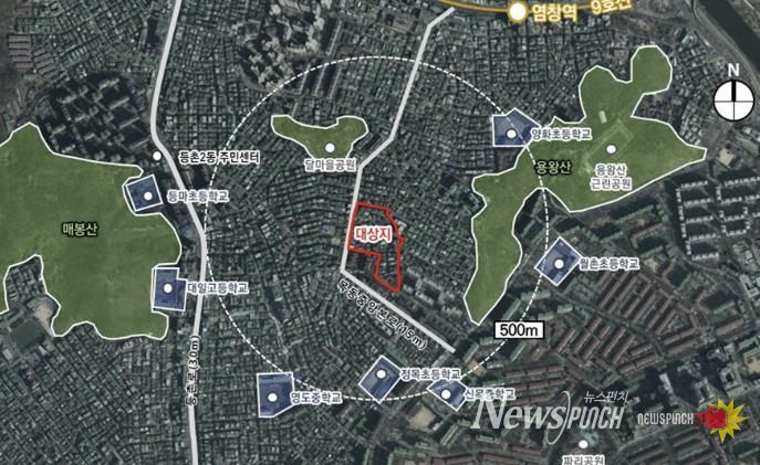 목2동 232번지 일대 위치도