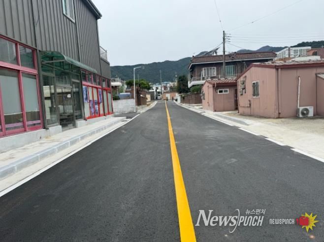 남해군 도시계획도로 꿈나눔센터 진입도로 24일부터 전면 개통