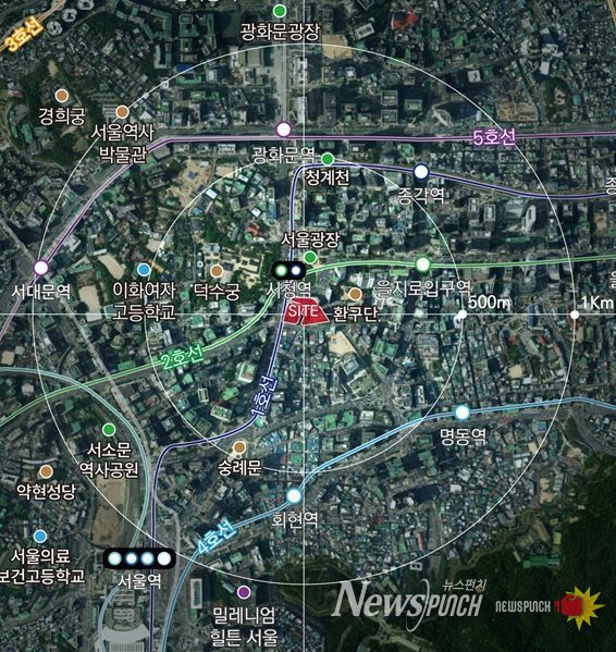 소공 지구단위계획구역 리모델링 사업 대상지 위치도