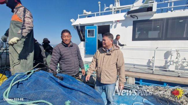 노영환 장흥 부군수, 해조류 양식장 현장 방문