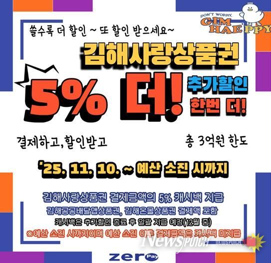 김해사랑상품권 추가 5% 캐시백 혜택