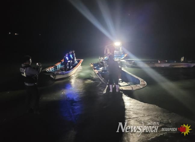 진도경찰서, 신속한 민·관·경 협력으로 표류자 2명 구조