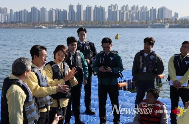 한강뚝섬 선착장 안전점검(국무총리실)