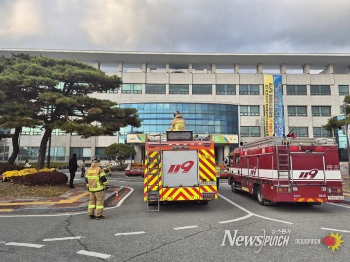 진도군, 진도소방서와 ‘진도군청 합동소방훈련’