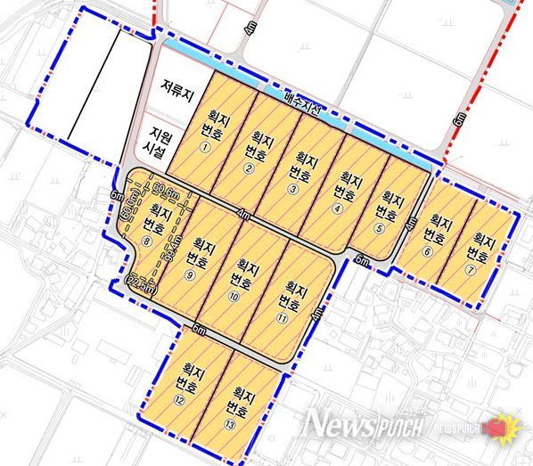 딸기산업 스마트팜 단지 분양 구획도