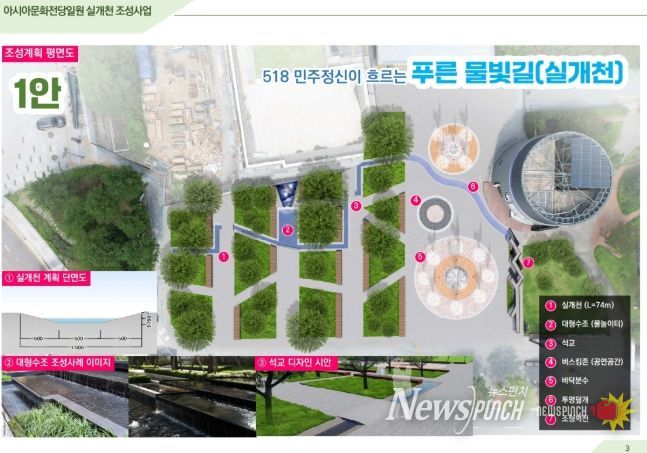 평면도_아시아문화전당일원 실개천 조성사업