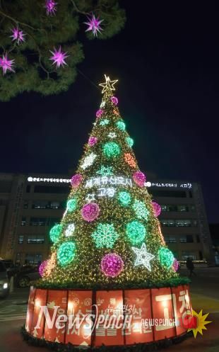 고창군, 희망찬 새해 여는 ‘2025년 군청사 경관조명 점등식’ 개최