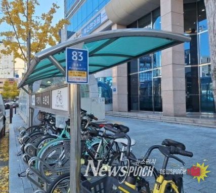 자전거 주차대 65개소에 사물주소판 설치