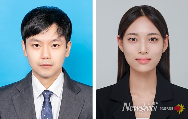 경상국립대학교 나노신소재융합공학과 김주형 교수와 석사과정 황휘령 씨(왼쪽부터)