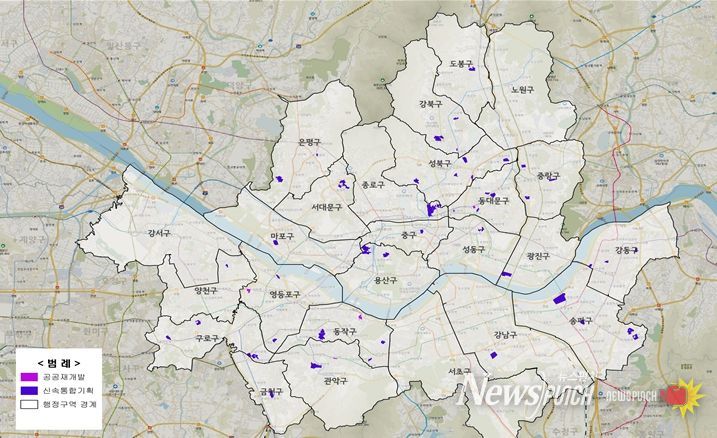 토지거래허가구역 재지정, 재지정 및 조정 위치