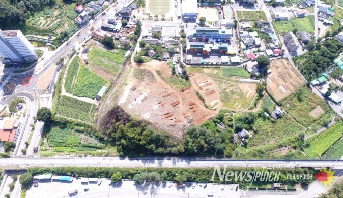 덕포리 공공기관 이전 부지조성 완료 전