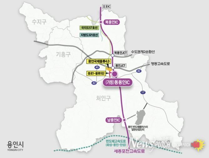 동용인IC위치와인근주요도로망