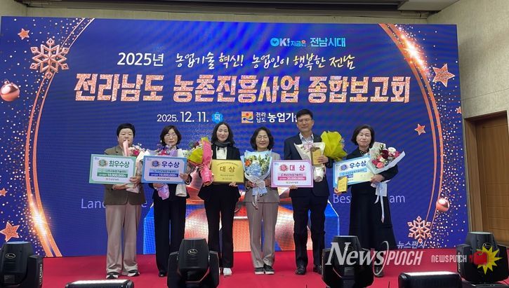 해남군, 전라남도 농촌진흥사업 종합평가‘대상’수상