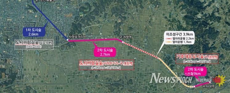 군산철길숲1차사업성공(군산철길숲향후확대구간).