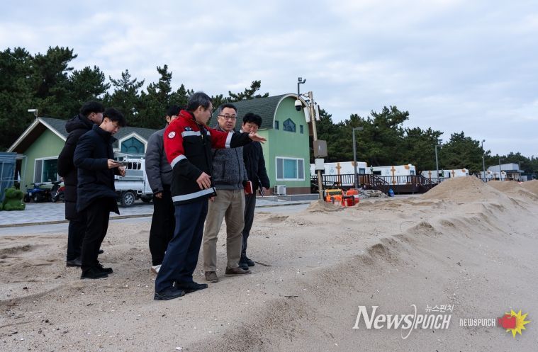 강릉시, 고파랑·너울성 파도에 따른 해변 침식에 신속 대응