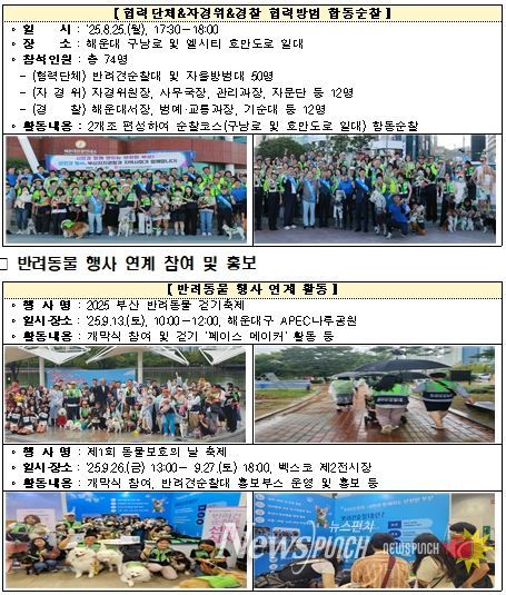 민·관·경 협력방범 합동순찰 추진