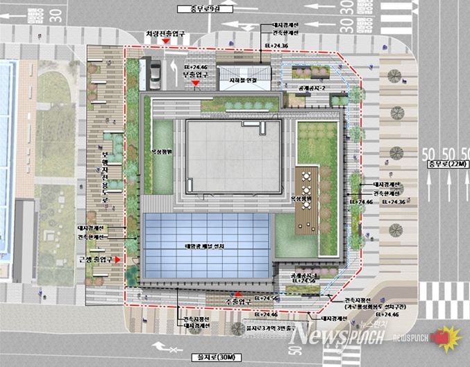 배치도(참고자료로서 통합심의 조치계획 수립 및 인허가 과정 등에서 조정될 수 있음)