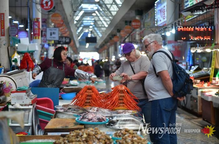 속초관광수산시장 수산물 관련 사진