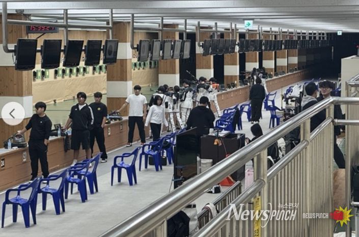 창원국제사격장 전지훈련 모습