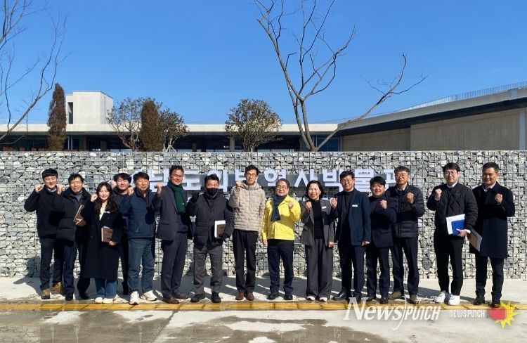 강상구 부시장과 관계 부서장들이 지난 9일 남도의병역사박물관 현장 점검을 실시했다.