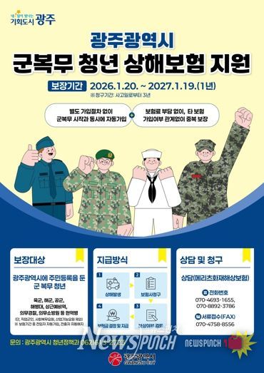 군복무 청년 상해보험 보장 확대