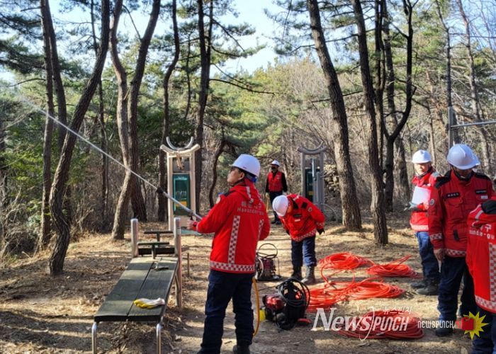 해운대구, ‘산불방지 기계화시스템’ 지상 진화훈련 실시