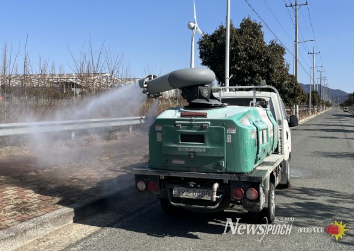 철새도래지 주변 소독