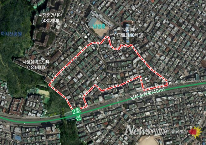 모아타운 대상지 위치도(동작구 사당동 449)