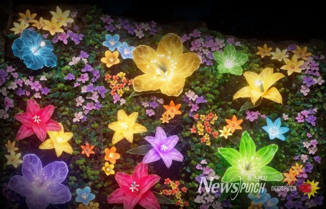 동대문구 배봉산 미디어파사드 봄 시즌 운영