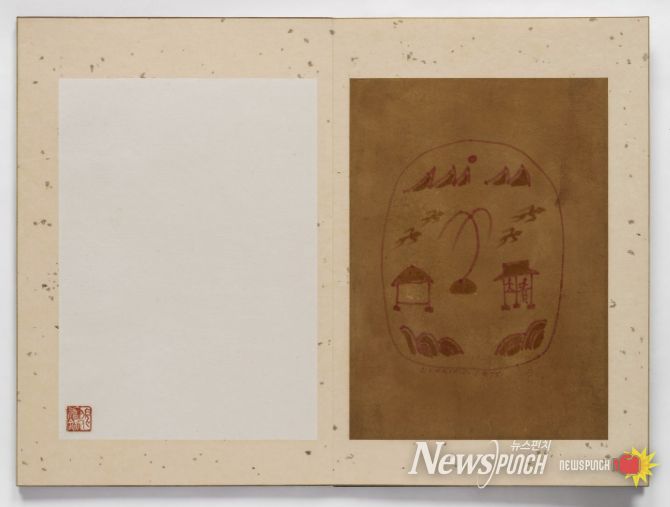 장욱진선화첩, 종이에 채색, 60×448×18cm,