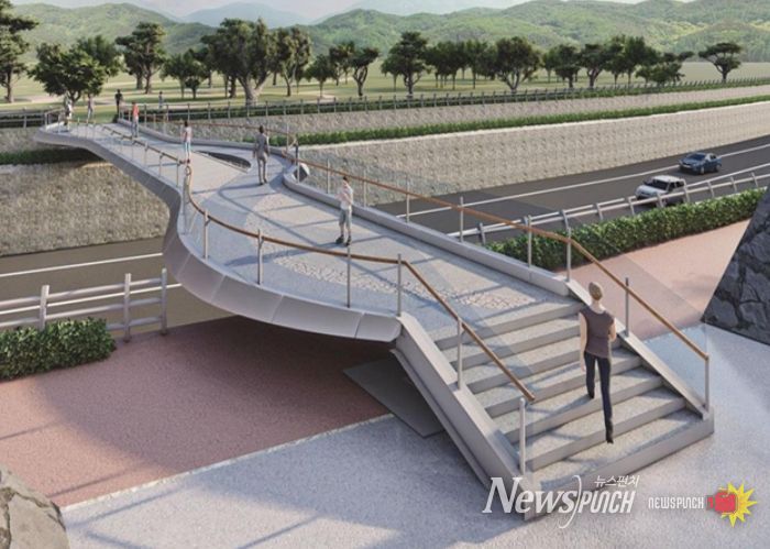 용담동 경관보행교 조감도