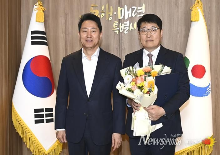 오세훈 서울시장과 김태균 서울교통공사 사장