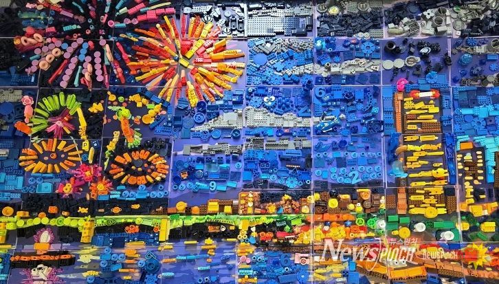 새활용(업사이클링) 수업으로 제작된 모자이크 작품