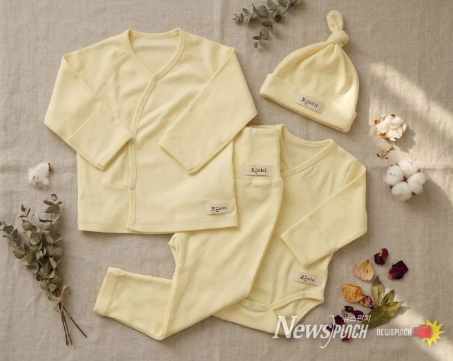 천연염색 영유아 브랜드 '포근아이' 제품 구성