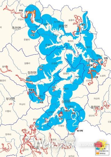 (위치도)20년 묶인 진안 용담호 규제 빗장 풀렸다… 수변구역 1.251㎢ 해제 확정