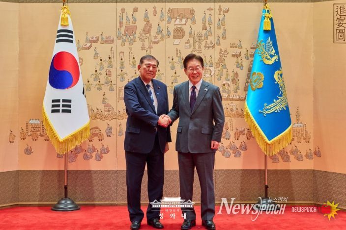 이시바 전 일본총리 오찬(청와대)