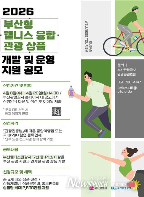 부산형 웰니스 융합 관광상품 개발 및 운영 지원 공모 포스터