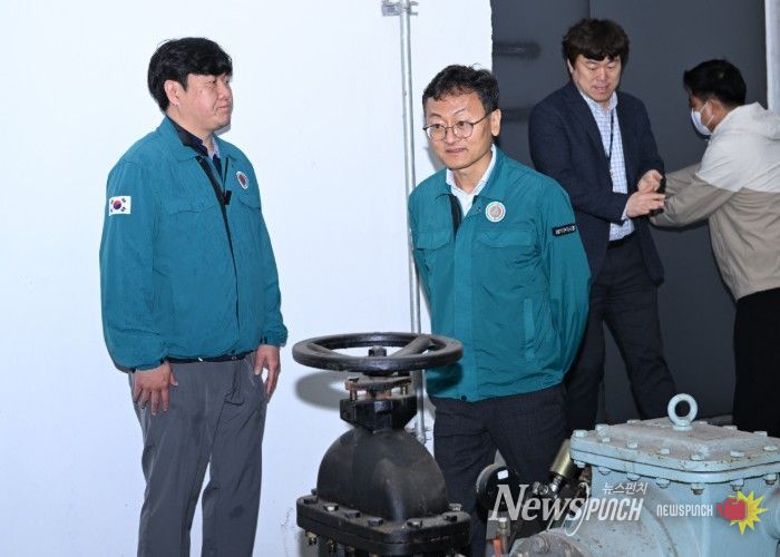 엄진섭 구리시 부시장이 9일 관내 인명피해 우려 지역 현장점검을 실시했다.